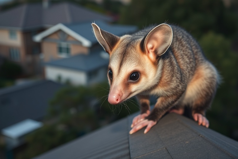 Possum in Ringwood North residential area